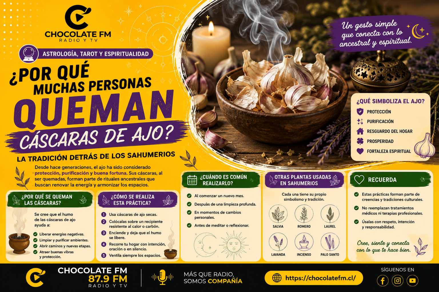 ¿Por qué muchas personas queman cáscaras de ajo? La tradición detrás de los sahumerios