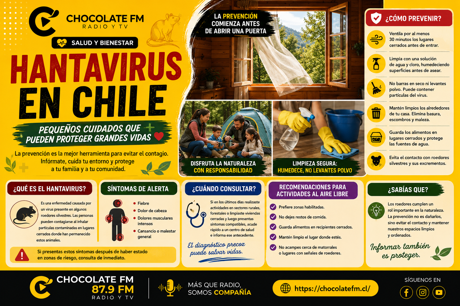 Hantavirus en Chile: pequeños cuidados que pueden proteger grandes vidas