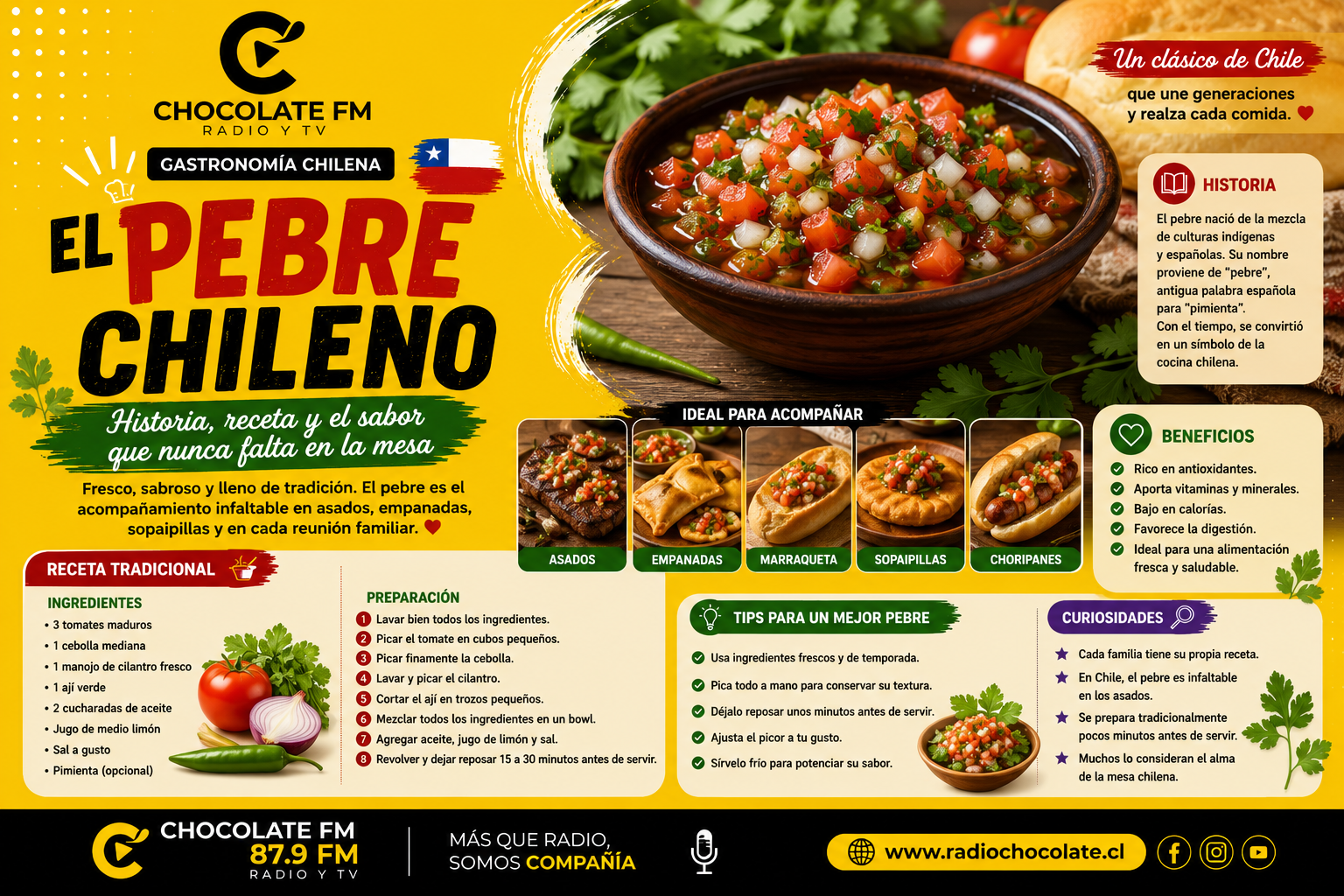 Pebre chileno: la historia, la receta y el sabor que nunca falta en la mesa